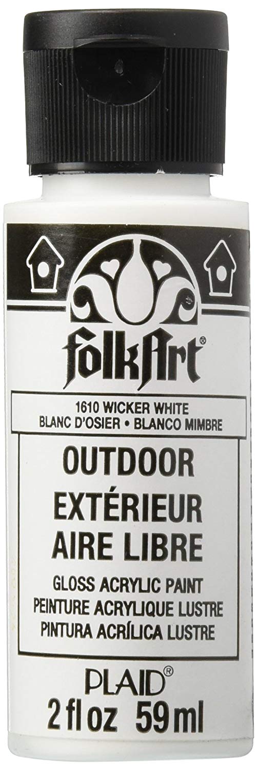 Folkart Outdoor Brush On - Wicker White  2 Oz. - Al Masam Stationery LLC Main image