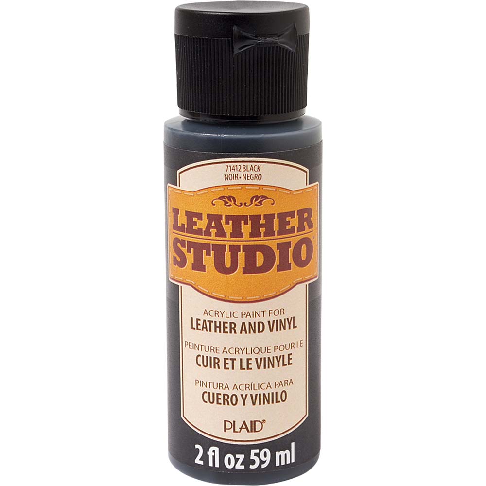 Leather Studio Paint Black 2 Oz. - Al Masam Stationery LLC Main image