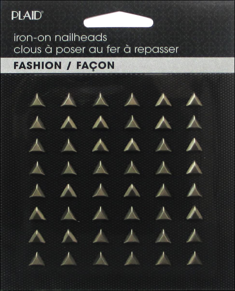 Hot Fix Iron On - Nailhead Triangle Black Nickel - Al Masam Stationery LLC Main image