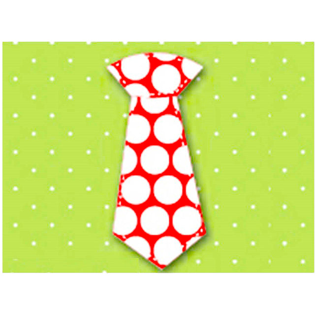 Plaid Fabric Lrg Red Dot Tie - Al Masam Stationery LLC Main image