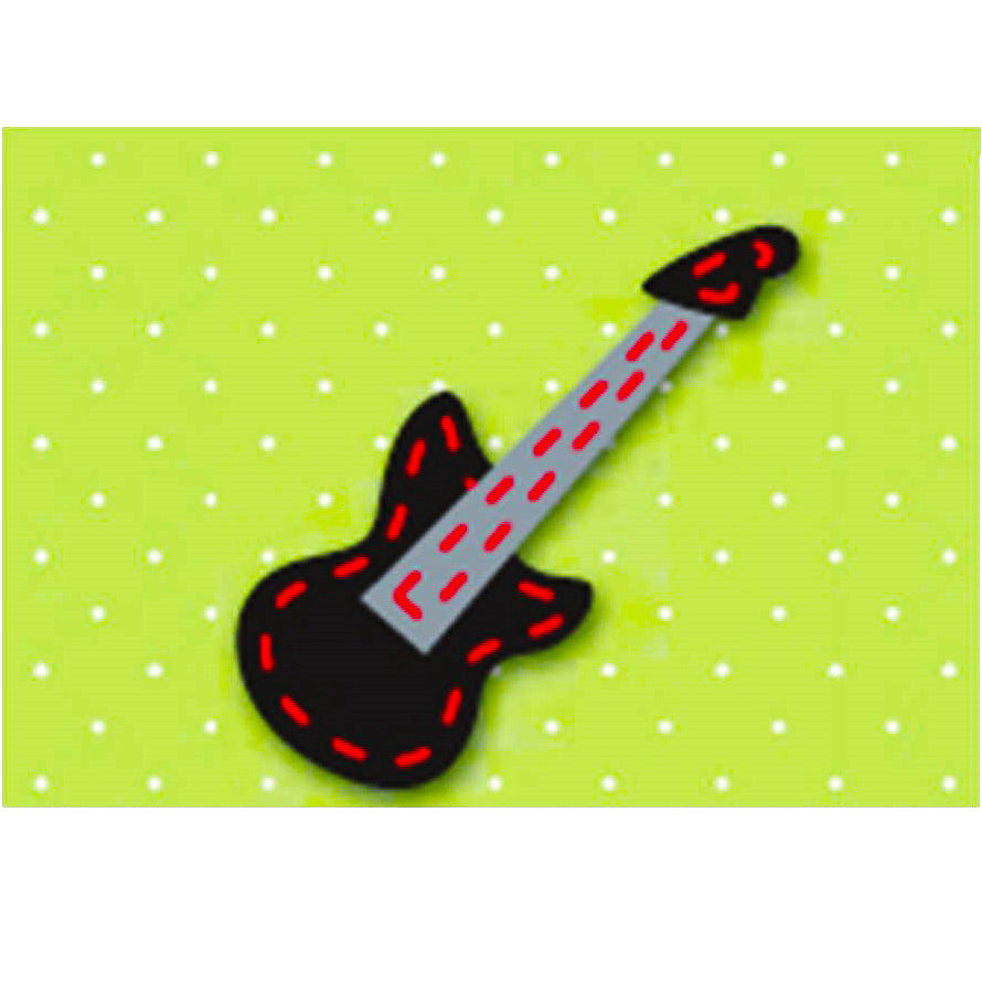 Plaid Felt Black Guitar Jas - Al Masam Stationery LLC Main image
