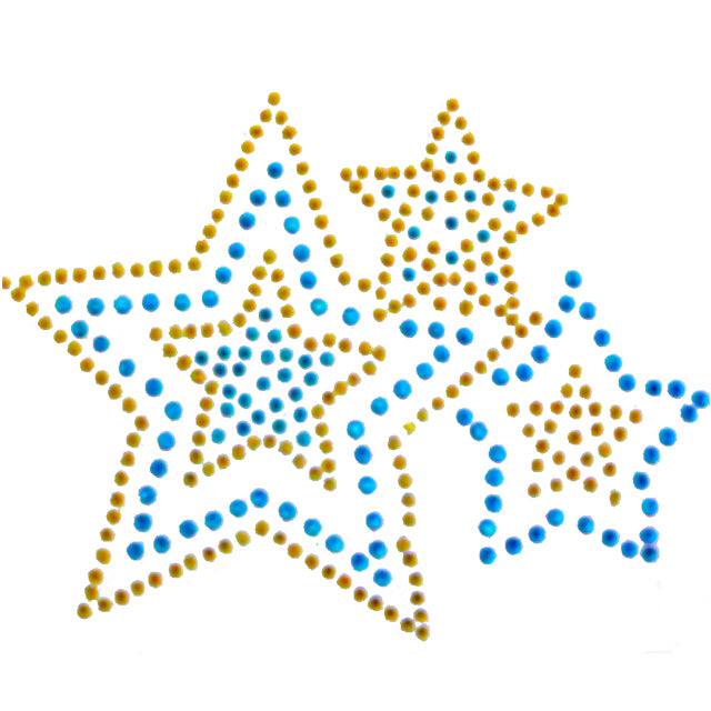 Rhinestone Med Triple Stars - Al Masam Stationery LLC Main image