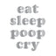 Up Town Baby Ub Foil Eat Sleep Poop/I Roll - Al Masam Stationery LLC
