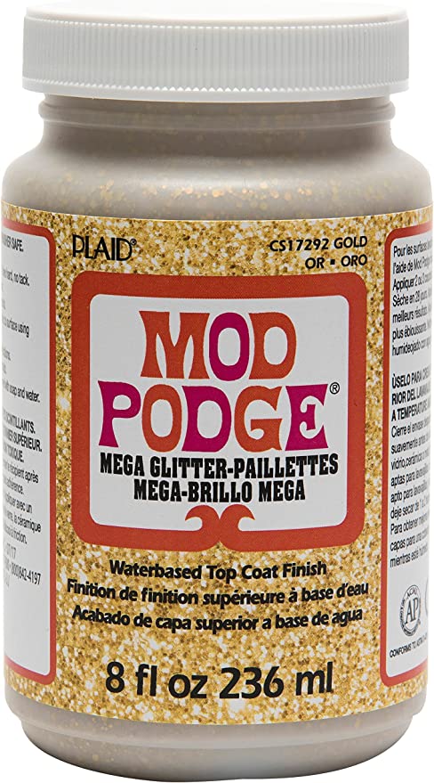 Mode Podge Mega Glitter Gold 8Oz 236Ml - MSP CS17292 - Al Masam Stationery LLC Main image