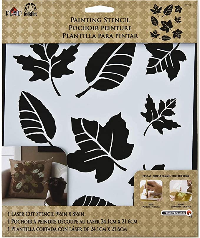 Folk Art Large Painting Stencil- Leafy Variety - MSP 30731 - Al Masam Stationery LLC Main image
