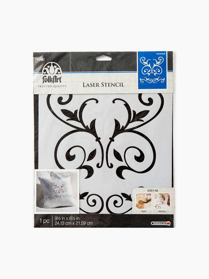 Folk Art Large Painting Stencil- Scroll - MSP 30594 - Al Masam Stationery LLC