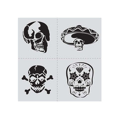 Folkart Ed Roth Stencil Skull Set 12 X 12 - Al Masam Stationery LLC