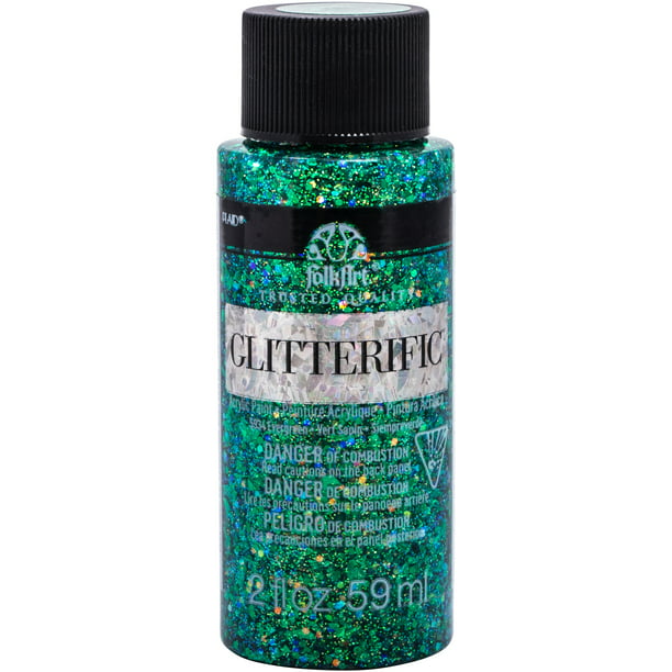 Folkart Glitterific Water Based Paints - Evergreen 59Ml - MSP 5934 - Al Masam Stationery LLC
