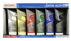 Mont Marte Satin Acrylic Semi Matte 6pc x 75ml - Al Masam Stationery LLC