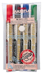 Pentel NLF50 Maxiflo Permanent Marker Bullet tip Walet of 4Pc - Al Masam Stationery LLC