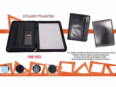 AMS-RM-382 - PU Leather portfolio - Al Masam Stationery LLC