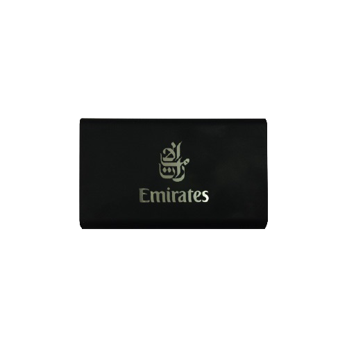AMS-JU-PB-6000 MAH Rubber grip powerbank with chrome branding option - Al Masam Stationery LLC