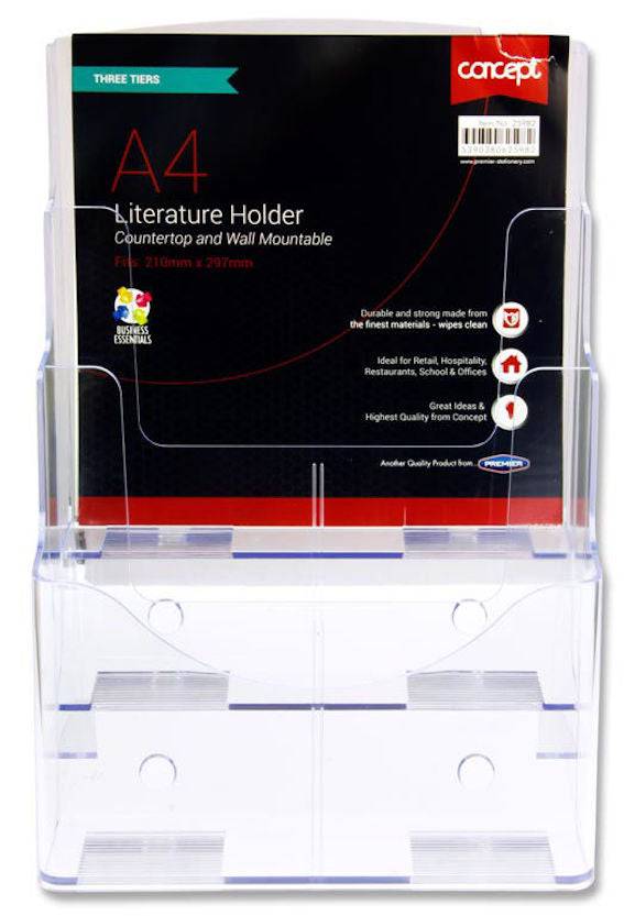 CONCEPT A4 COUNTERTOP COLUMNED SIGN HOLDER - Al Masam Stationery LLC Main image