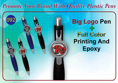 AMS- 092- Big logo plastic pen - Al Masam Stationery LLC