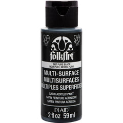 Folkart Multi-Surface Paint - Pure Black - Al Masam Stationery LLC