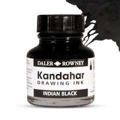 Daler Rowney Kandhar Black Indian Drawing Ink 28 ml - Al Masam Stationery LLC