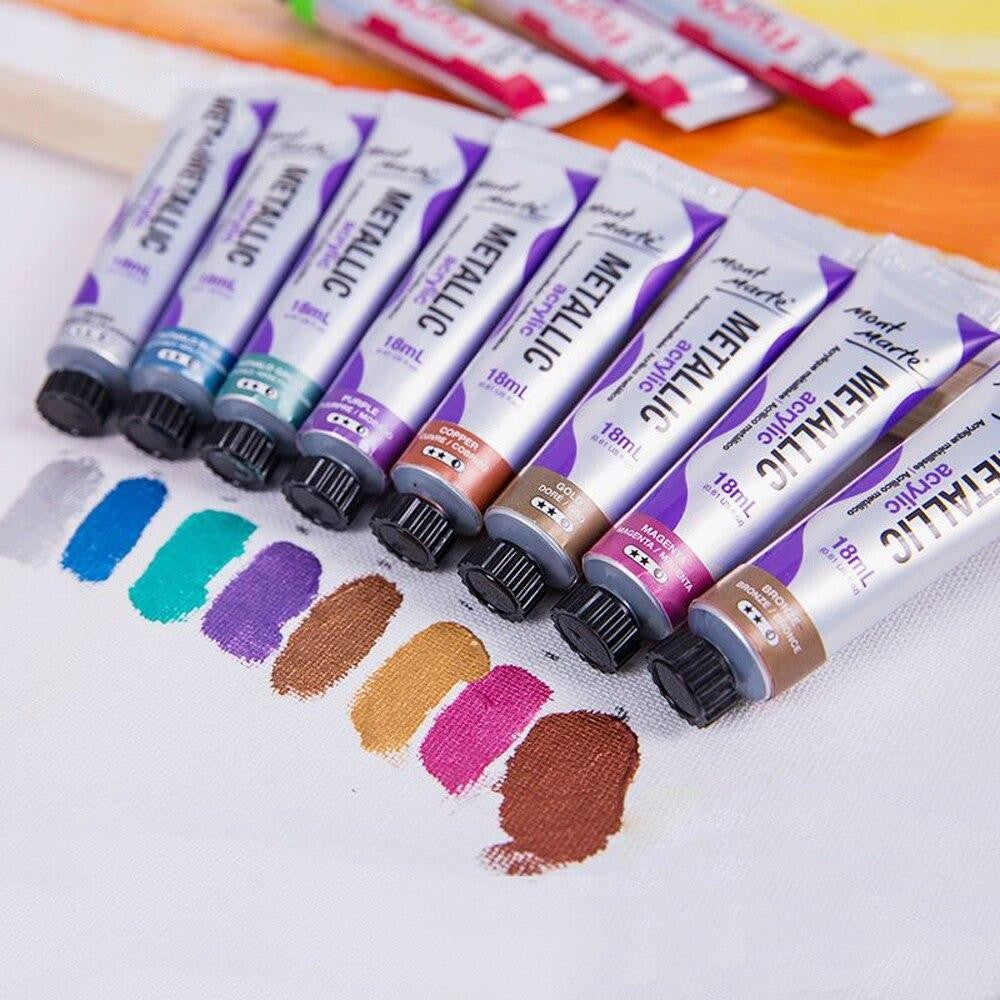 Mont Marte Metallic Acrylic Intro Set 8pc x 18ml Secondary image