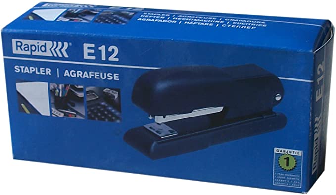Rapid E12 Economy Stapler 24-26/6 BK 25Sheets Black - Al Masam Stationery LLC Main image