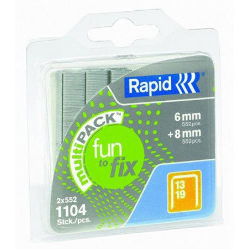 Rapid Fun to Fix Multi Pack Staples S13/4-6-8mm 1.1M - Al Masam Stationery LLC
