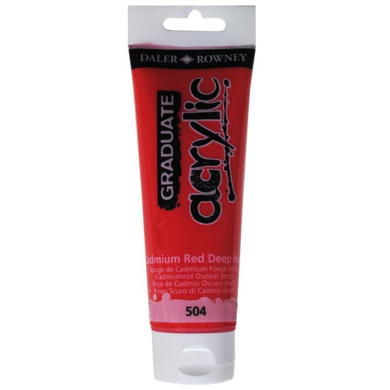 Daler Rowney Graduate Acrylic Color CADMIUM RED DEEP (HUE) - Al Masam Stationery LLC