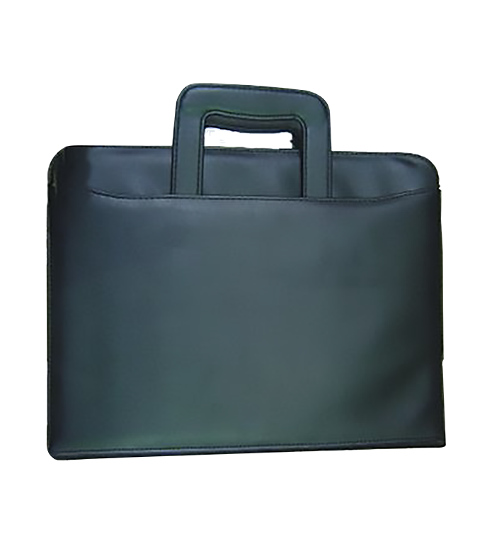 AMS-RM-354 - PU Leather portfolio (Black) - Al Masam Stationery LLC