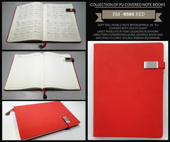 AMS-RM-8505 - RED -A5 size- Soft touch Notebooks - Al Masam Stationery LLC