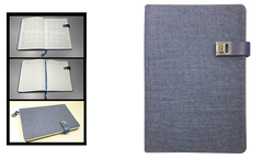 Dark Gray- A5 - Fabric Cover Notebook - Al Masam Stationery LLC