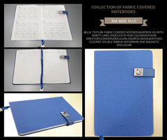 BLUE - A5 - Fabric Notebooks - Al Masam Stationery LLC