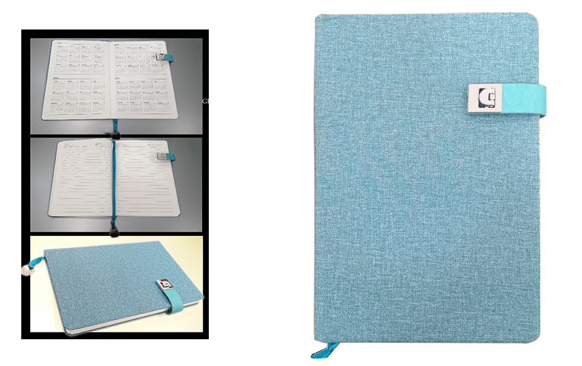 GREEN - A5 size - Fabric Notebooks - Al Masam Stationery LLC