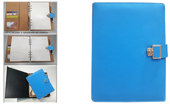 AMS-RM-200-F-44 - (BLUE) PU Leather Organizer - Al Masam Stationery LLC