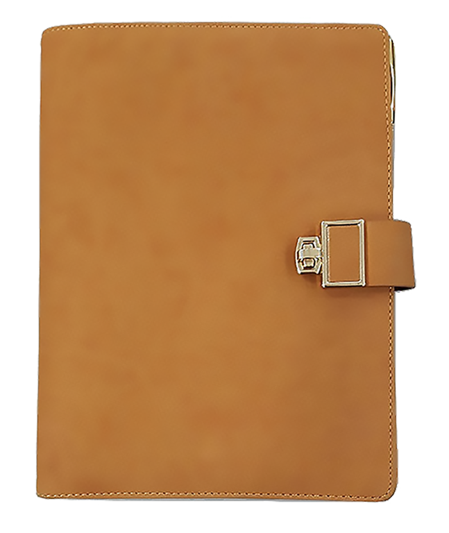 AMS-RM-200-F-44 - Brown PU Leather Organizer - Al Masam Stationery LLC