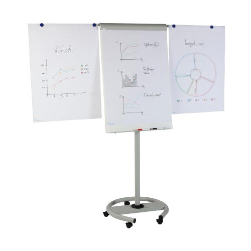 Rocada Mobile Magnetic Flipchartwith Height Adjustable & With 2 Arms Model - 617  - RCD 617 - Al Masam Stationery LLC Main image