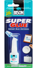 BISON ART GLUES SUPER GLUE WITH BRUSH CARD 5 G - Al Masam Stationery LLC