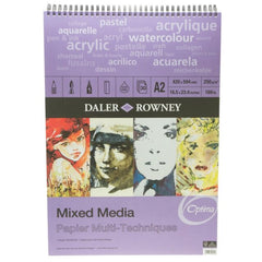 Daler Rowney - Mixed Media Spiral Sketchpad - 250gsm - 30 Pages - A2 - Al Masam Stationery LLC