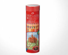 FABER-CASTELL Round Tin 36 Color Redline Colour Pencil - Al Masam Stationery LLC