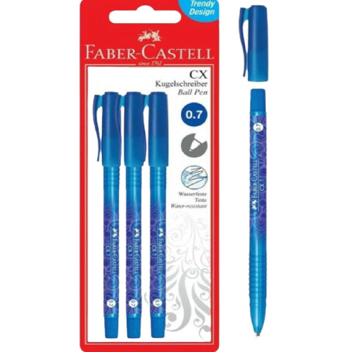 FABER-CASTELL CX Ball Pen .07mm Blue - Al Masam Stationery LLC