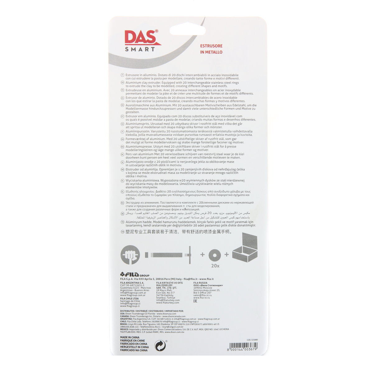 DAS Smart Metal Clay Extruder – Clay Modelling & Sculpting Extrusion Tool F325000