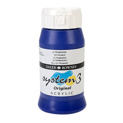 Daler Rowney System 3 Acrylic Paint Ultramarine (500ml) - Al Masam Stationery LLC