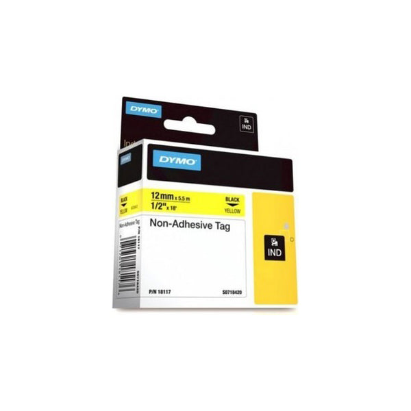 DYMO RH TAG YELLOW 12mm (18117) - Al Masam Stationery LLC