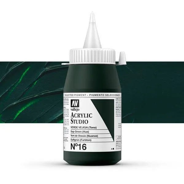 Vallejo STUDIO 16-500ML. SAP GREEN - Al Masam Stationery LLC