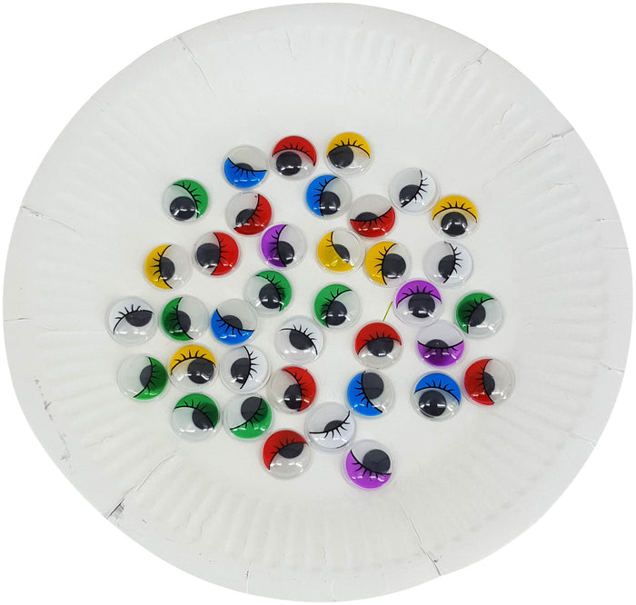 Sadaf Moving Eyes 1.5cm craft tool with colorful eye lashes, used for detailed doll or craft eye assembly.