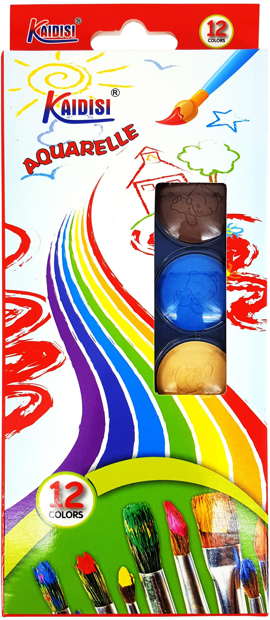 SADAF WATER COLOUR CAKE 16 COLOUR PD-99 - Al Masam Stationery LLC Main image
