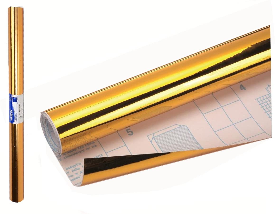 SADIPAL Coloured Self Adhesive Film-100 microns-0.5x3m-Gold Gloss - Al Masam Stationery LLC Main image