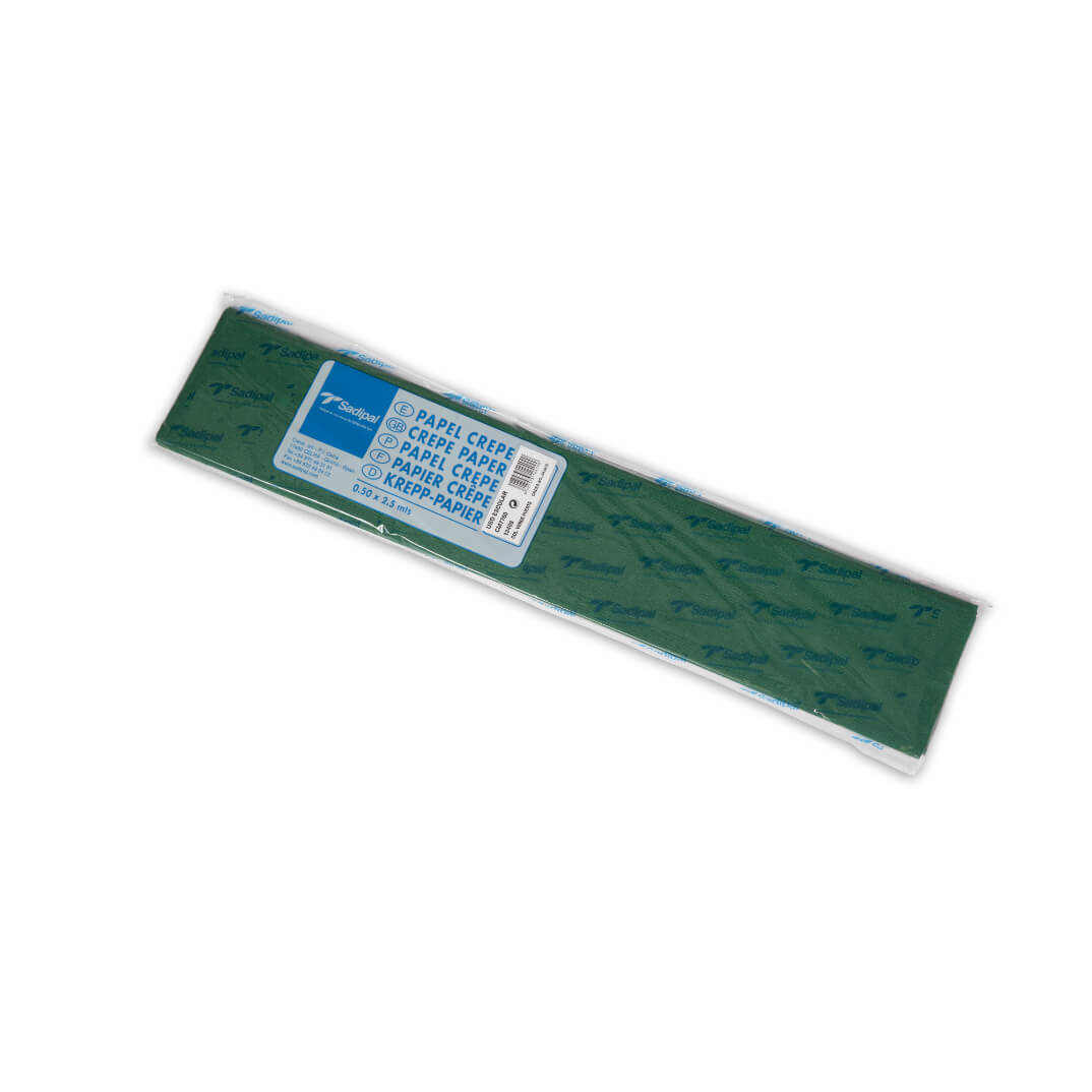 SADIPAL Crepe Paper Roll-32GMS-0.5x2.5m-Green Dark - Al Masam Stationery LLC