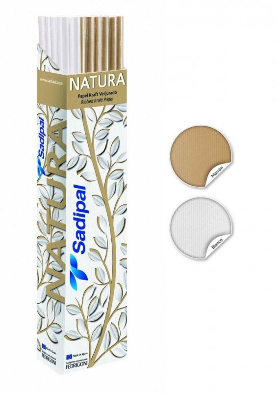 SADIPAL Display Craft Ribbed Paper Natura Range-High Resistant-1x3m-24 Rolls Secondary image
