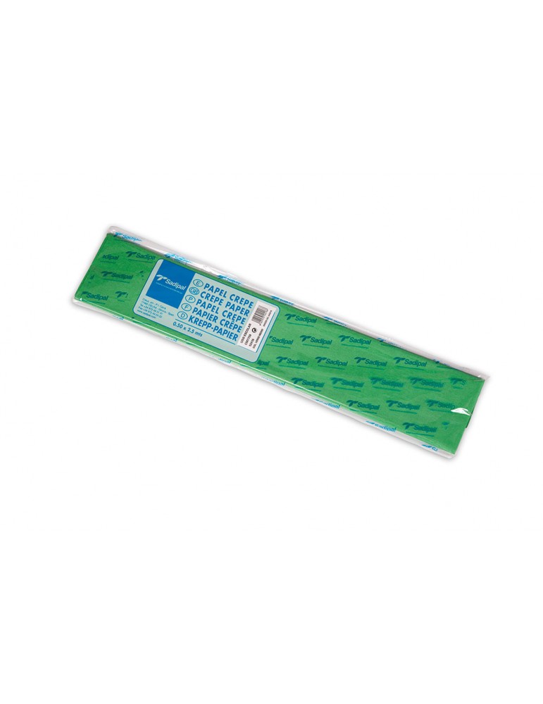 SADIPAL Crepe Paper Roll-32GMS-0.5x2.5m-Green Medium - Al Masam Stationery LLC