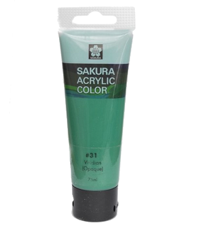 SAKURA ACRYLIC 75ML VIRIDIAN - Al Masam Stationery LLC Main image