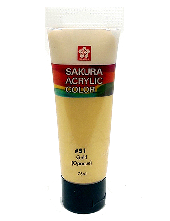 SAKURA ACRYLIC 75ML GOLD - Al Masam Stationery LLC Main image