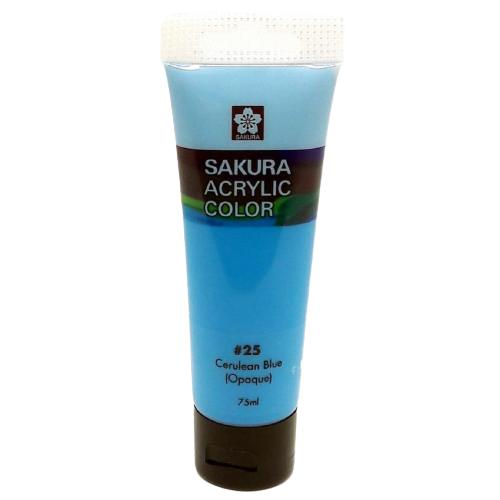 SAKURA ACRYLIC 75ML CERULEAN BLUE - Al Masam Stationery LLC Main image