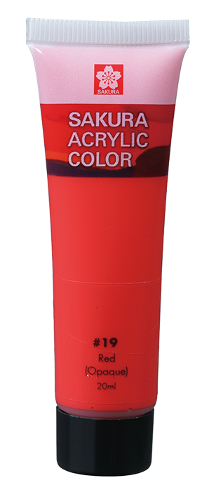 SAKURA ACRYLIC 75ML DARK RED - Al Masam Stationery LLC Main image